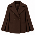Loro Piana Fabric Woman Peacoat Double-Breasted Kimono Coats Brown
