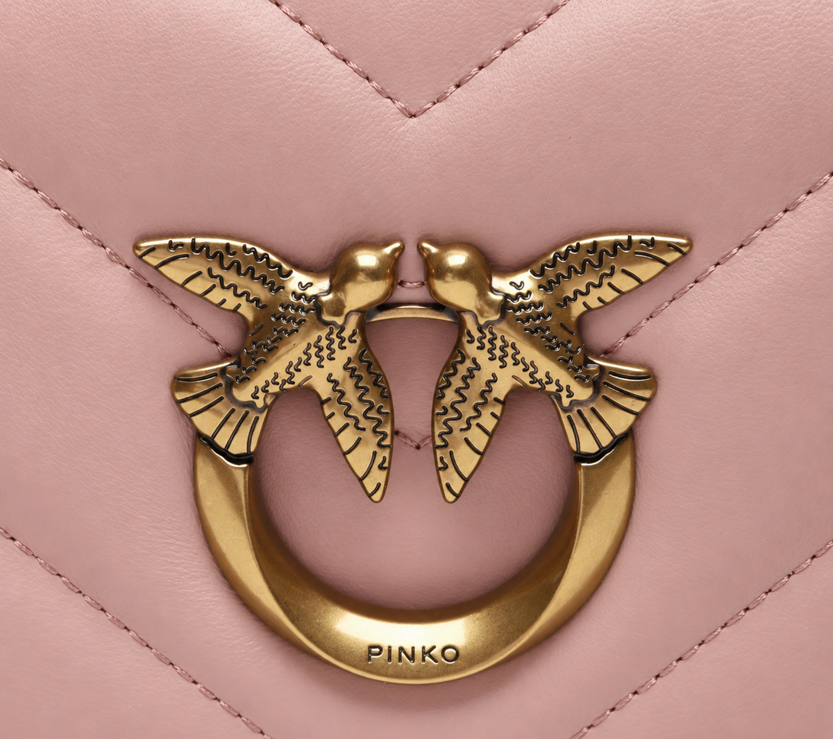 Pinko Woman Click Mini Sheep Nappa Crossbody Bags Pink