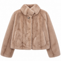 mirella matteini Woman Jacket eco-pelliccia Short Beige
