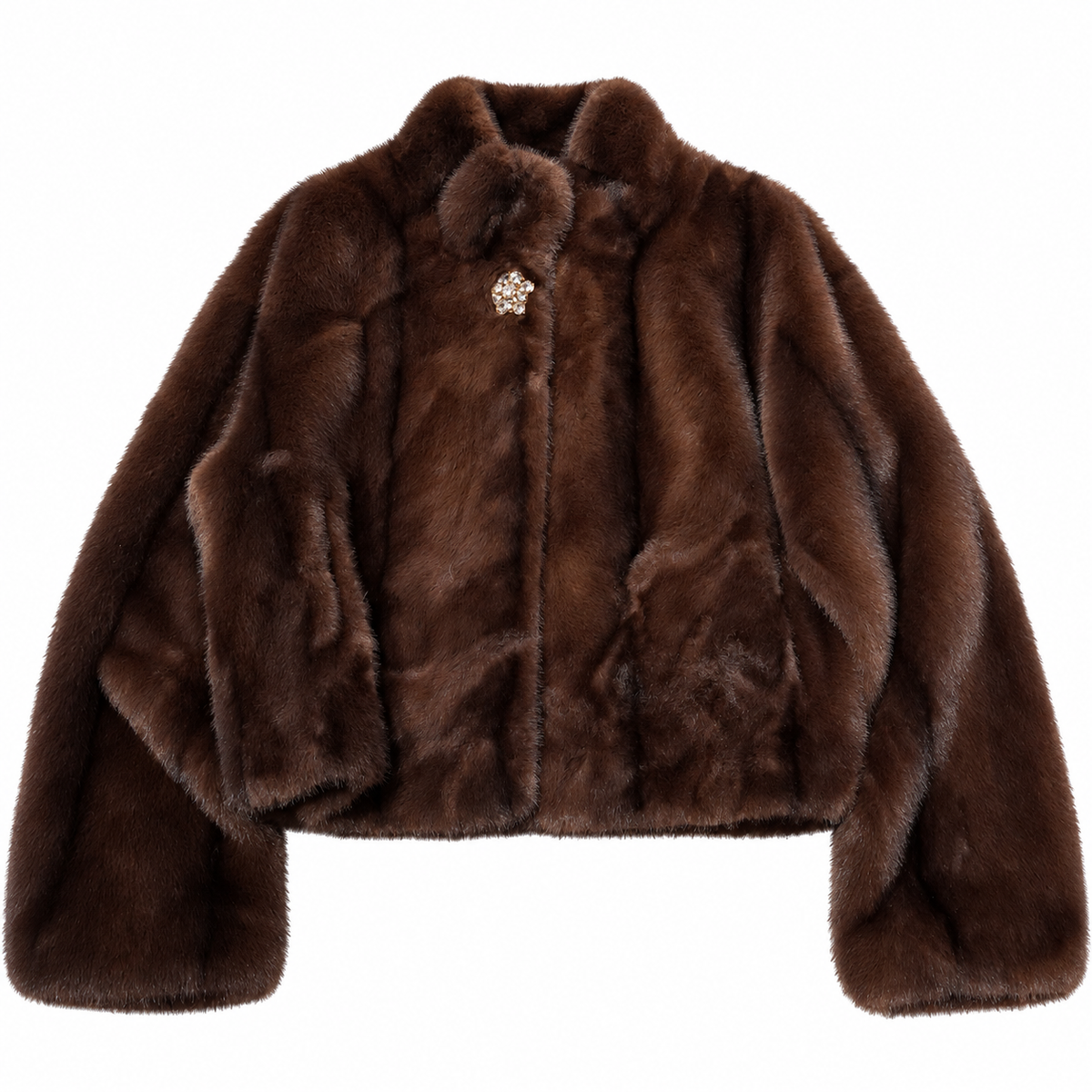 mirella matteini Woman Jacket eco-pelliccia Short Brown