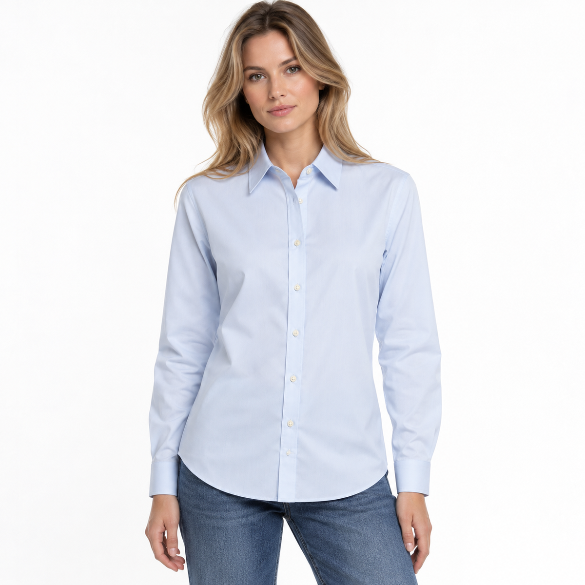 Loro Piana Fabric Woman Shirt Robi Light Blue