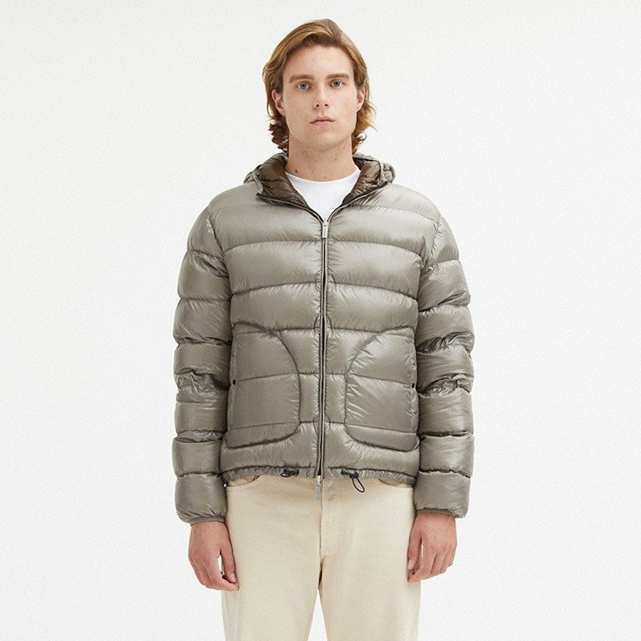 Centogrammi Reversible ultralight down jacket - grey/brown
