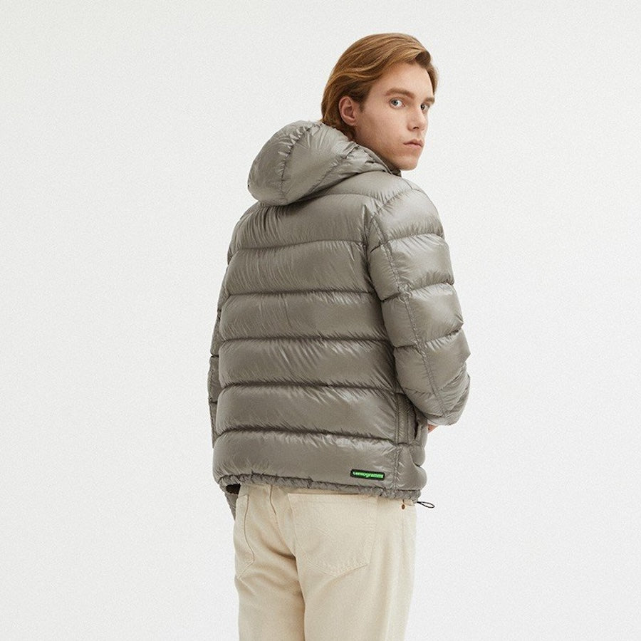 Centogrammi Reversible ultralight down jacket - grey/brown