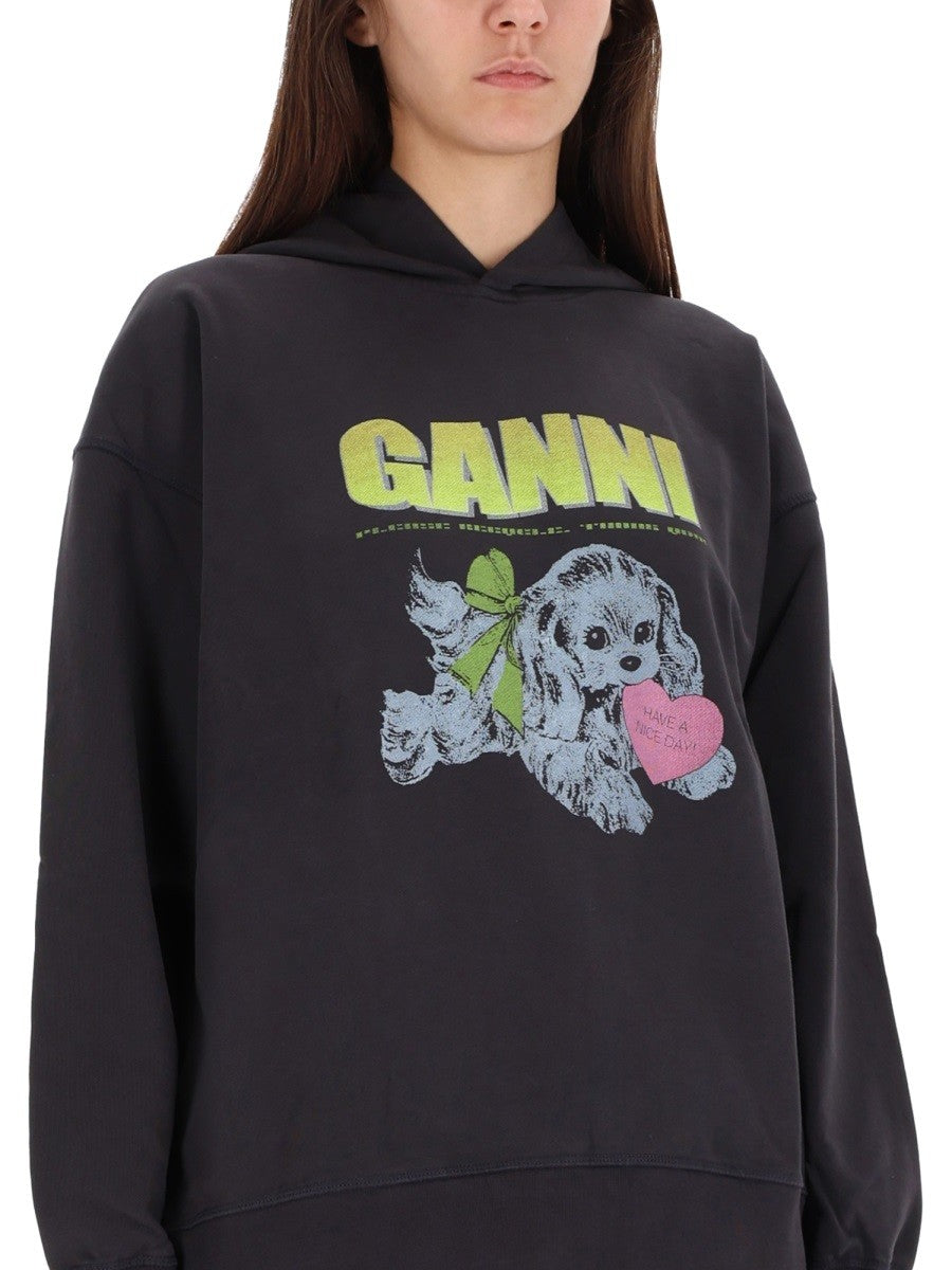 GANNI "PUPPY" SWEATSHIRT