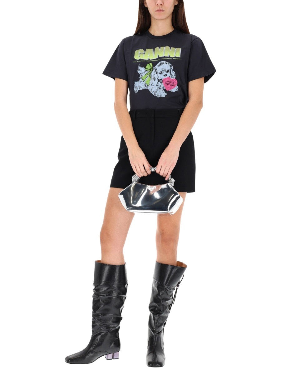 GANNI "PUPPY" T-SHIRT