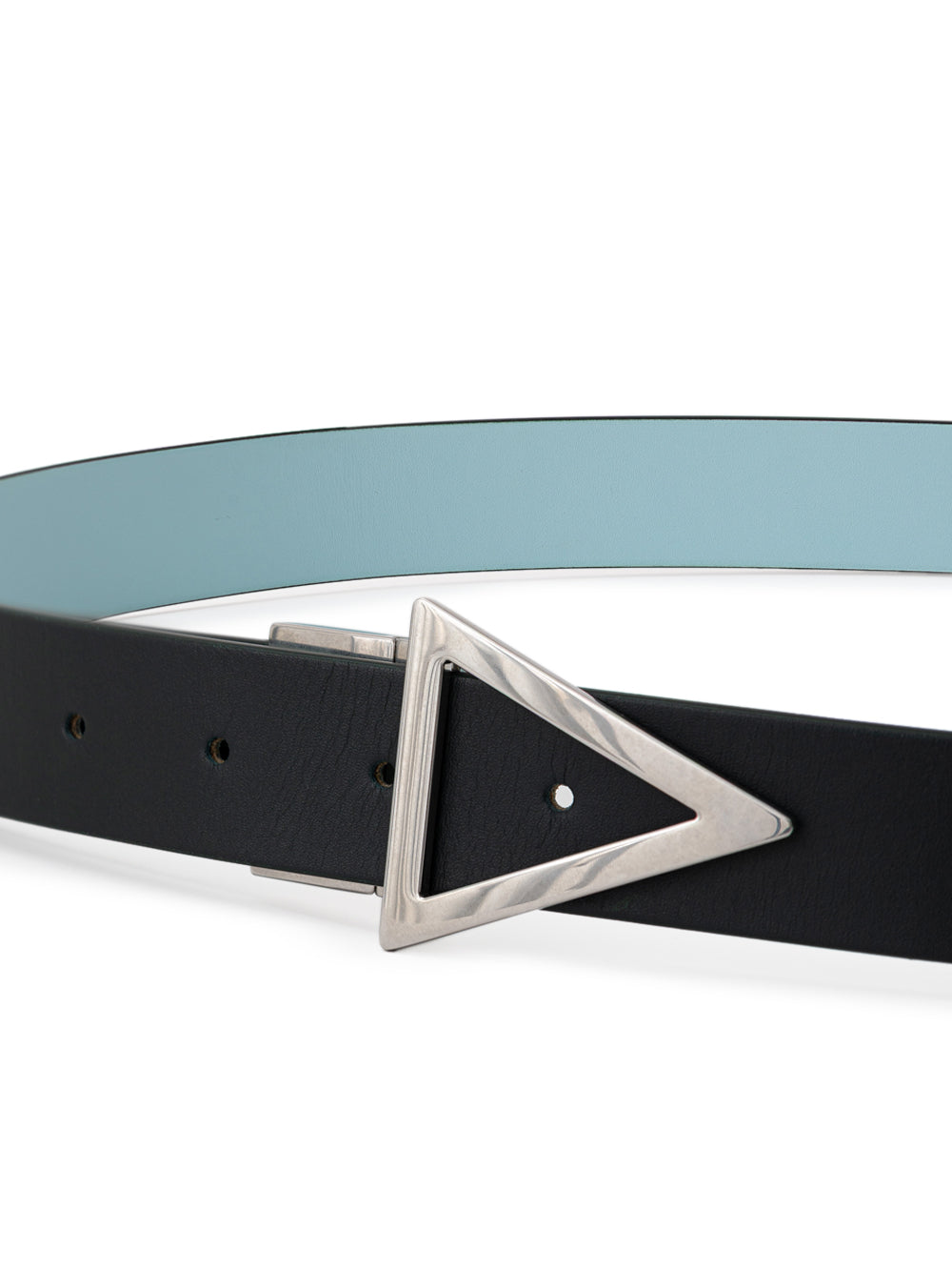 Bottega Veneta Light Blue/Green Double Face Leather Belt