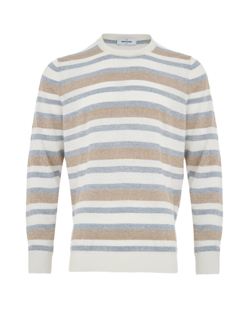 Gran Sasso Multicolor Linen Blend Crewneck Sweater