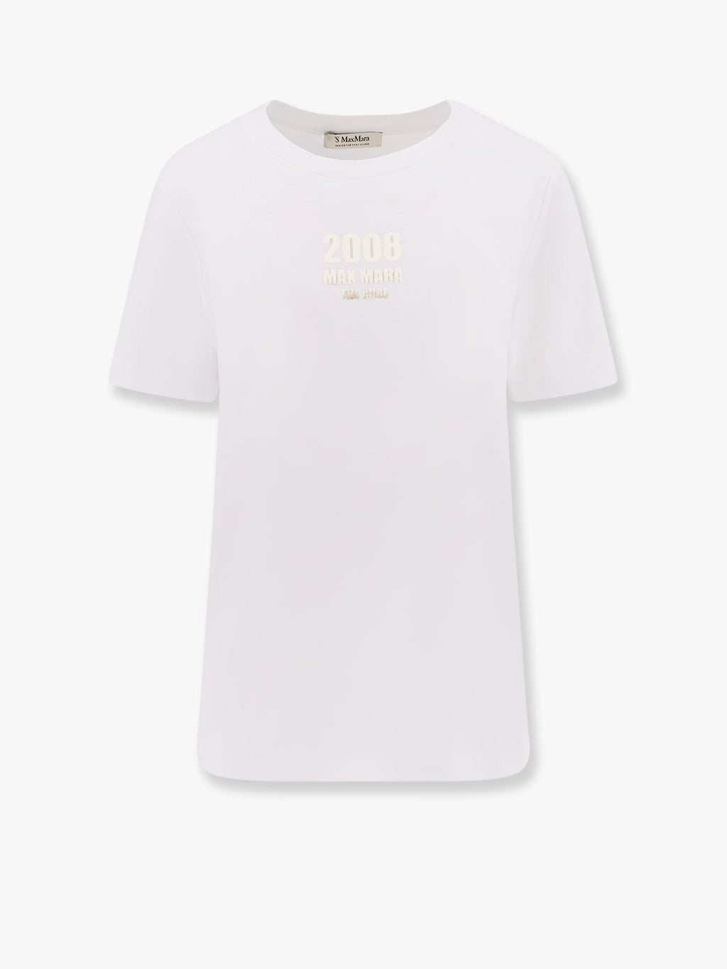 'S MAX MARA Quieto cotton t-shirt with print on the front