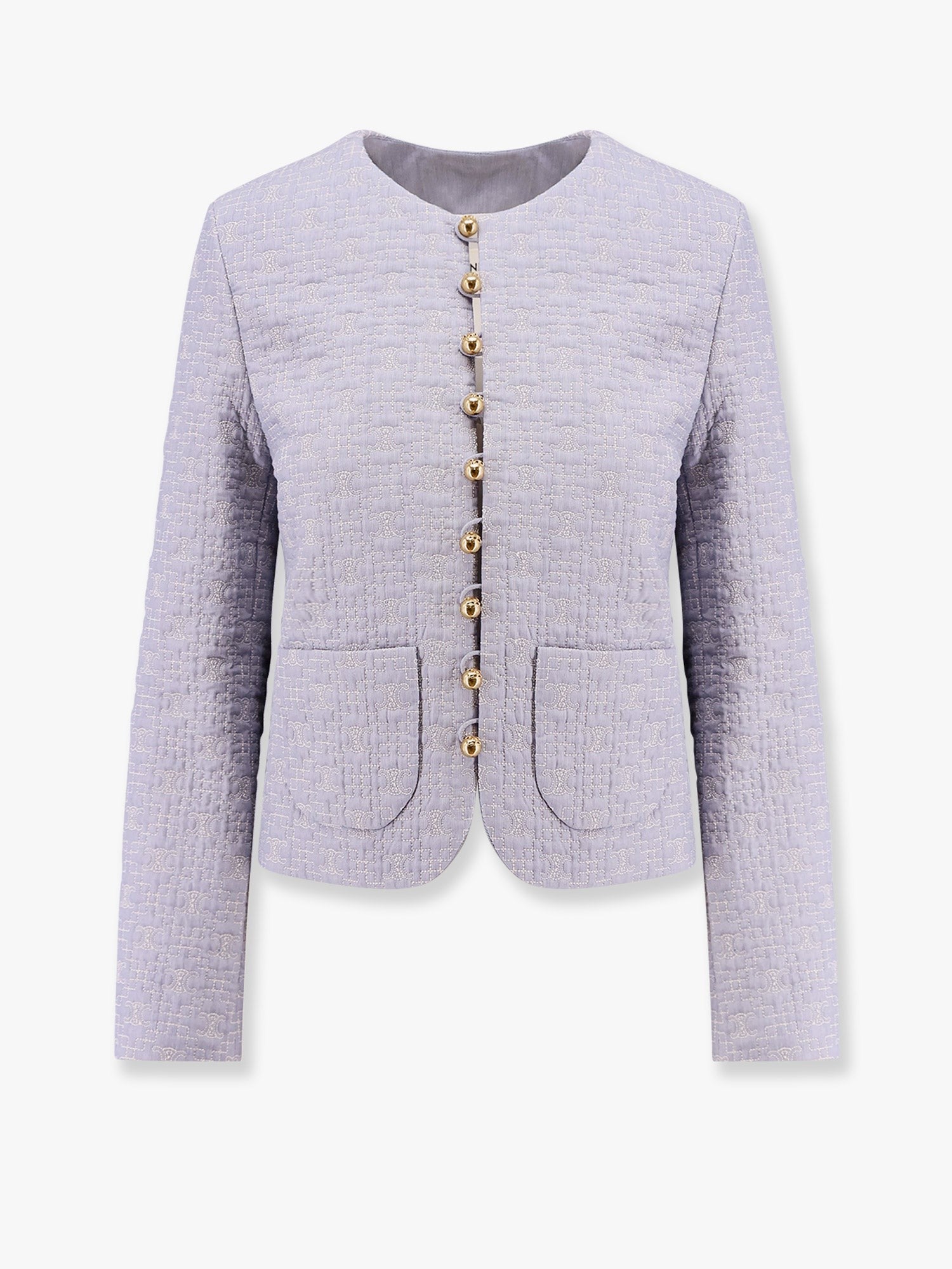 Celine Quilted cotton blazer with triomphe motif