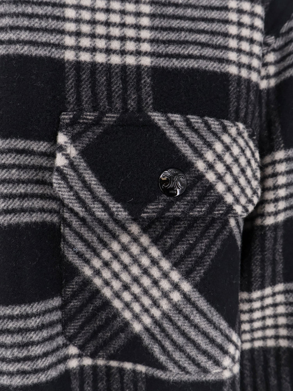 Celine Quilted Overshirt wool shirt