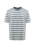 Gran Sasso Men's White and Grey Stripe Cotton T-Shirt – Siebentaschen