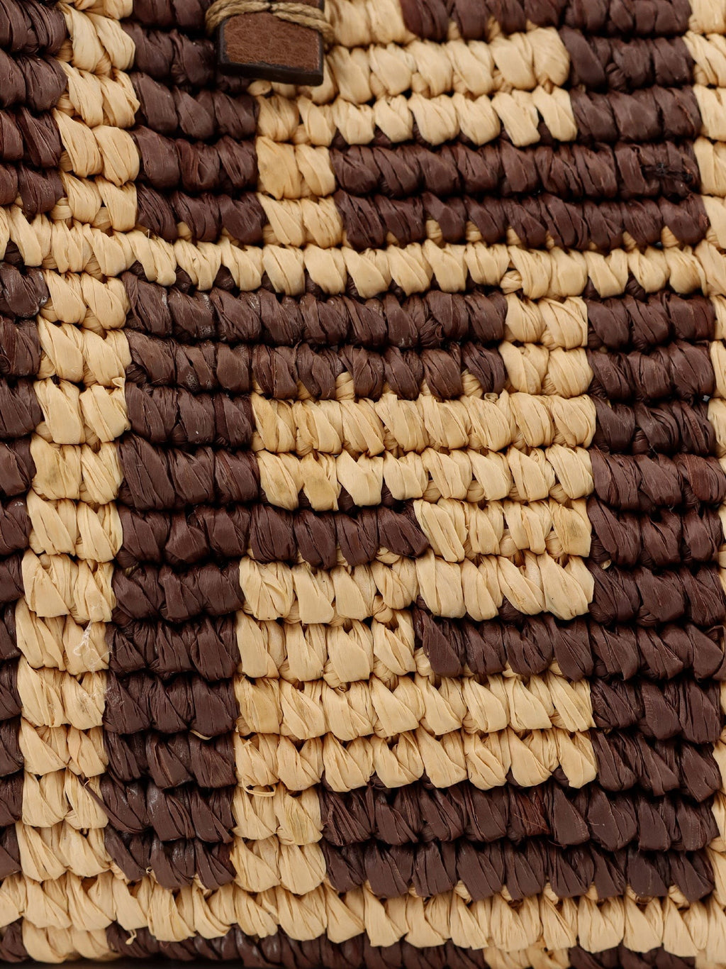 Fendi Raffia mini roll shoulder bag