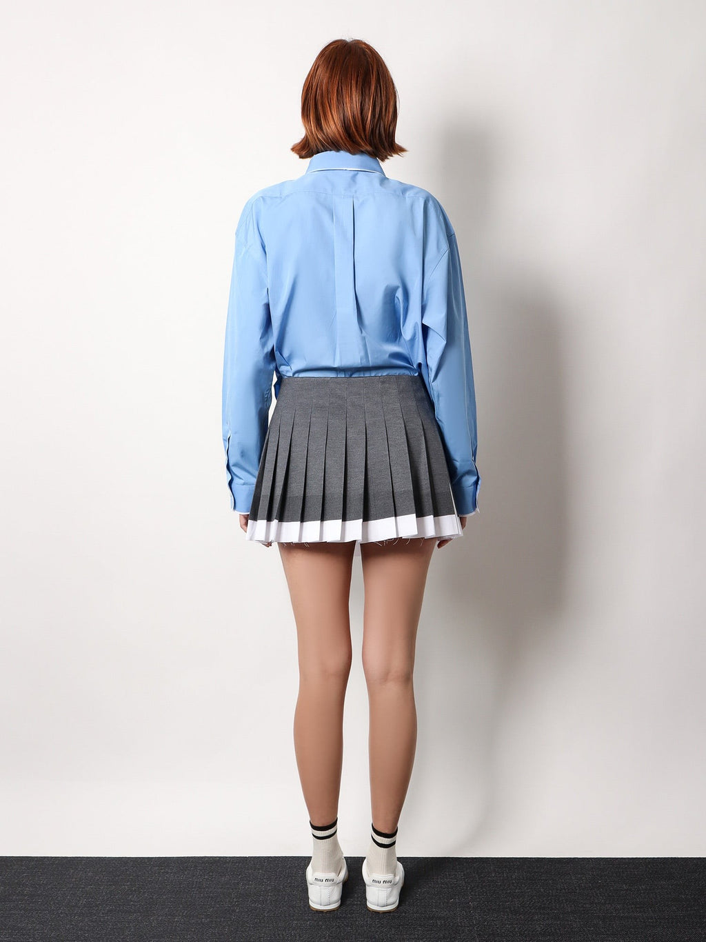 Miu Miu Recycled silk pleated skirt