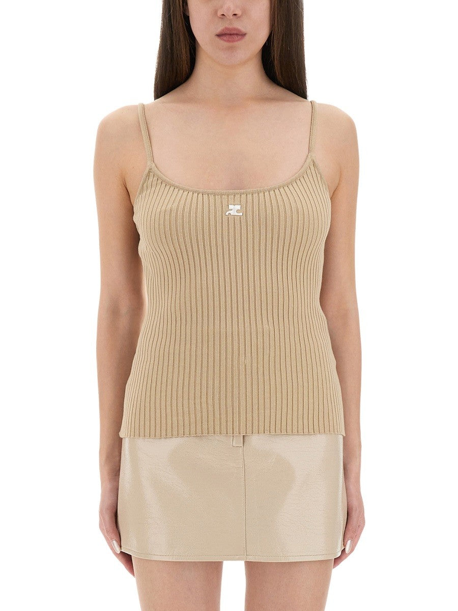 COURREGES "REEDITION" KNIT TANK TOP