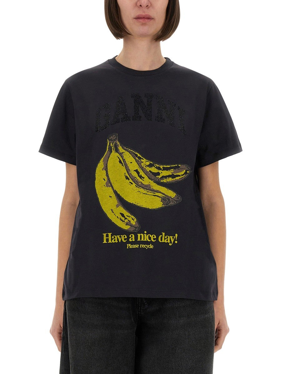 GANNI RELAXED FIT T-SHIRT