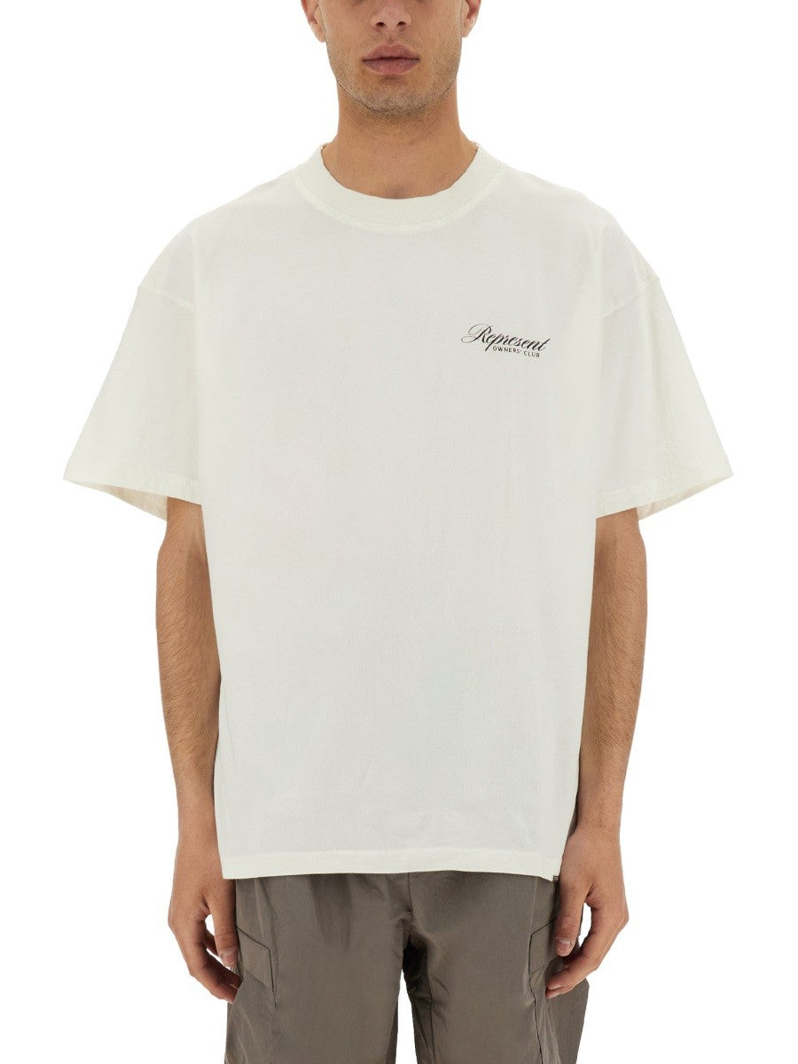 Represent "REPRESENT OWNERS CLUB SCRIPT" T-SHIRT