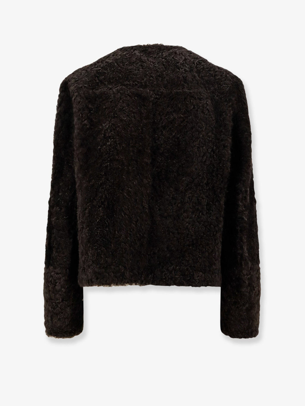 Brunello Cucinelli Reversible fuzzy shearling Caban Crop