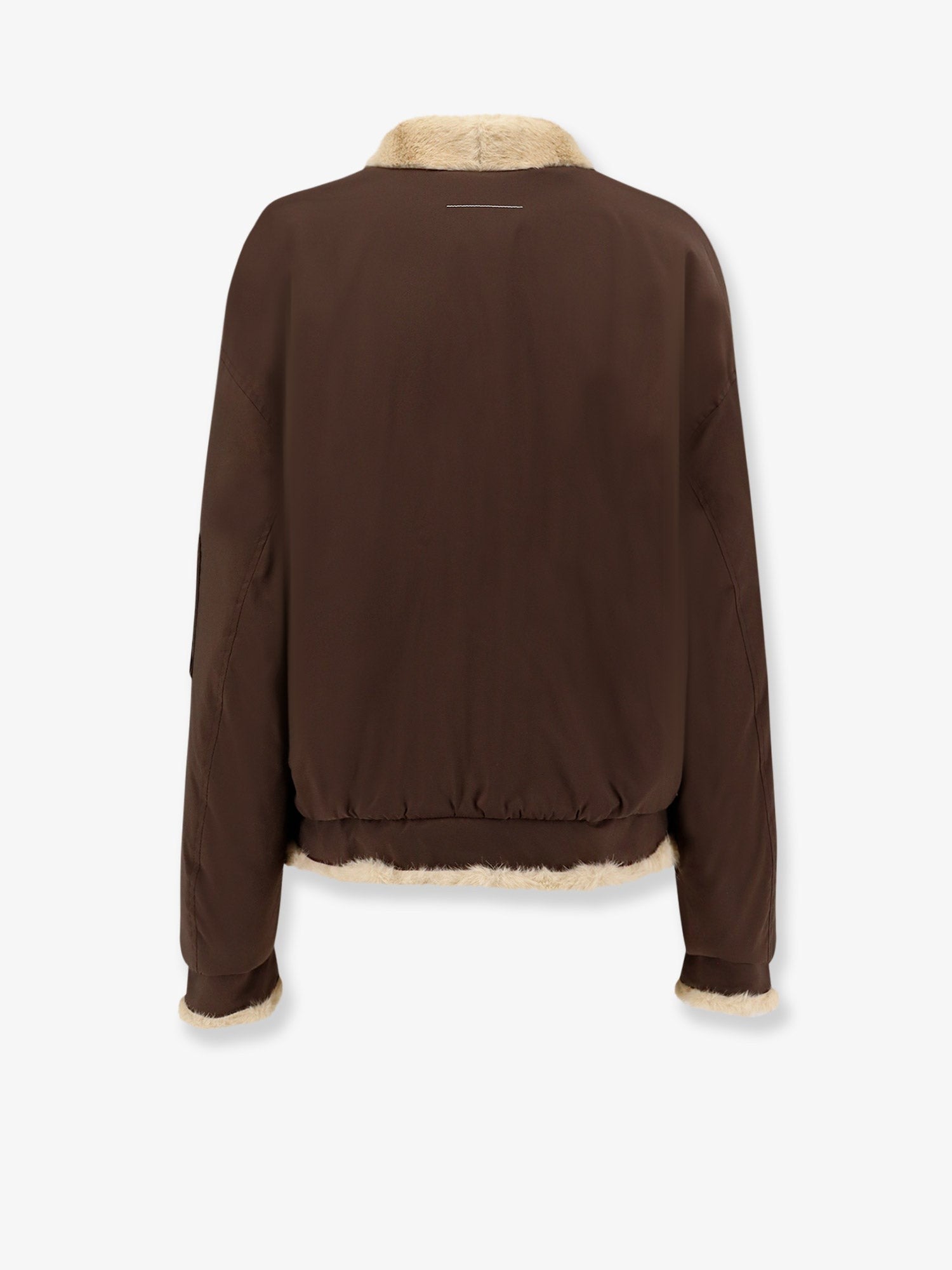 MM6 MAISON MARGIELA Reversible nylon and faux shearling bomber jacket