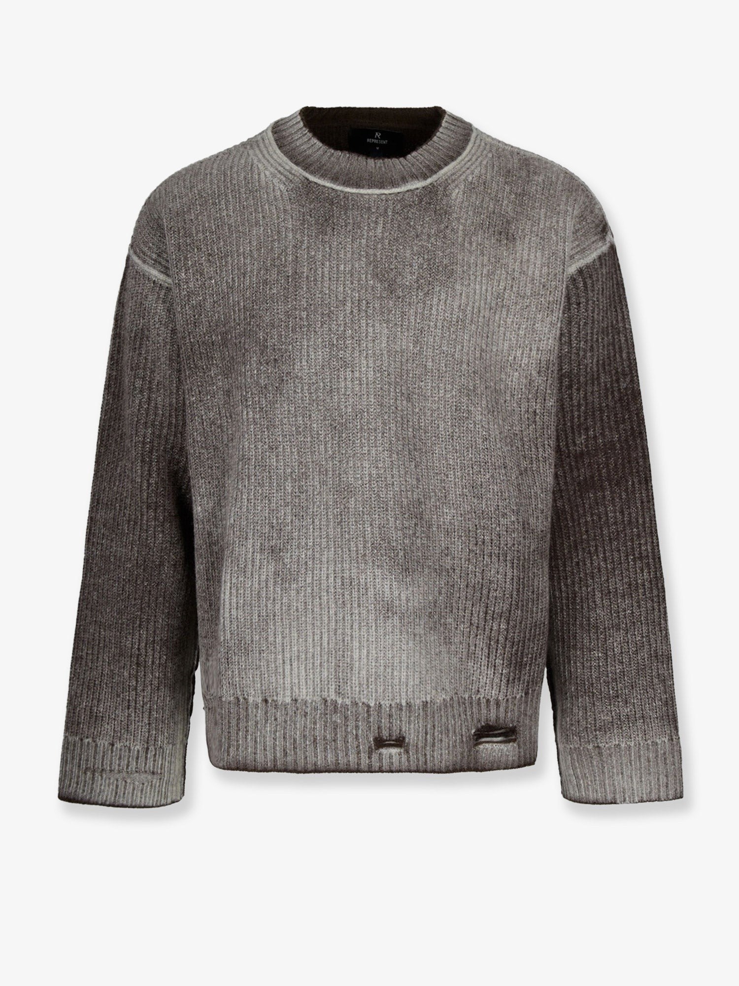 Represent Reversible wool sweater with destroyed effect