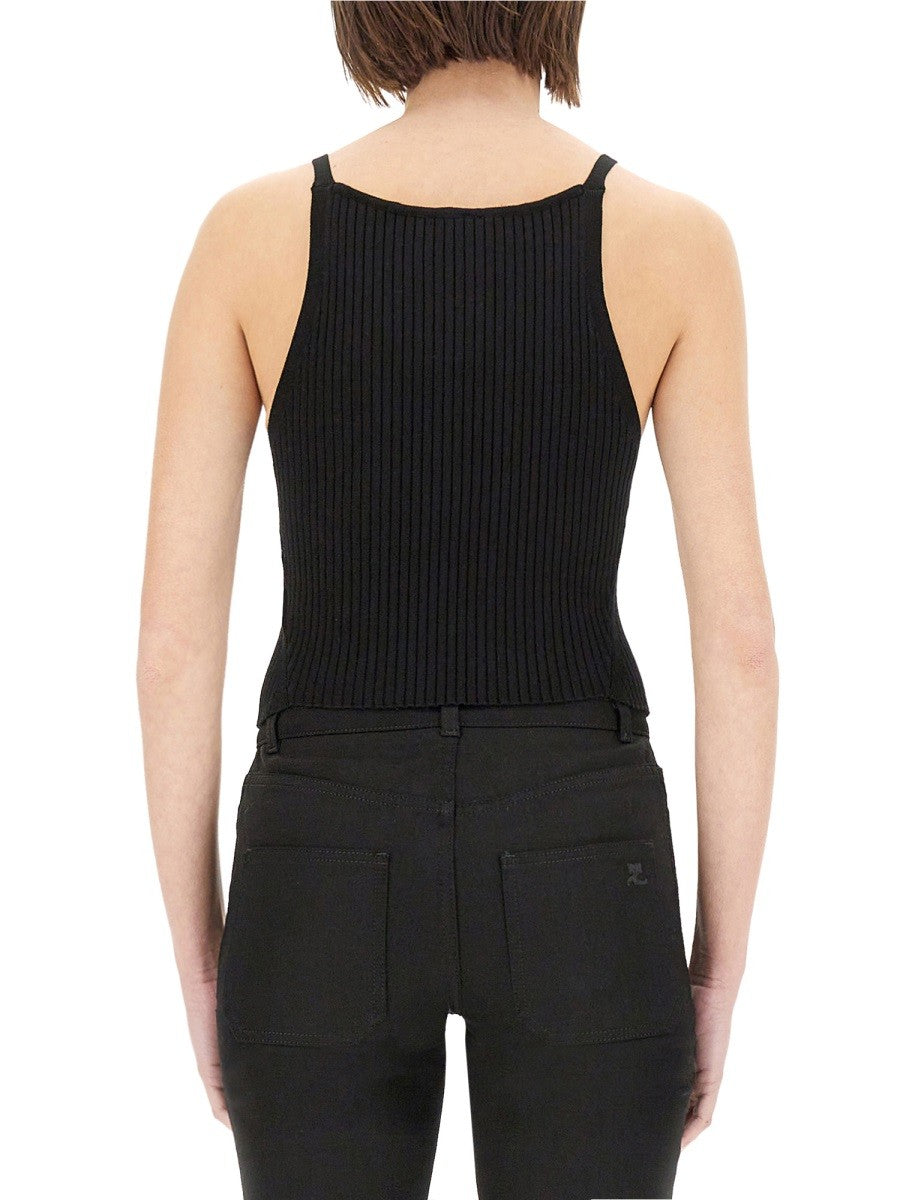 COURREGES RIBBED TANK TOP