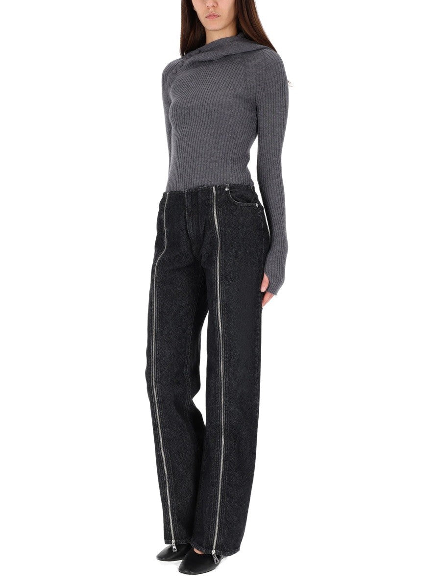 JEAN PAUL GAULTIER RIBBED WOOL SWEATER