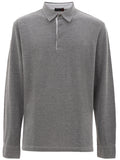 Corneliani Grey Long-Sleeve Polo Shirt