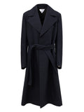 Double Cotton Canvas Trench Coat in Bottega Veneta Blue