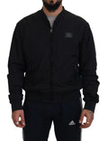 DOLCE & GABBANA Black Nylon Logo Bomber Jacket – Siebentaschen