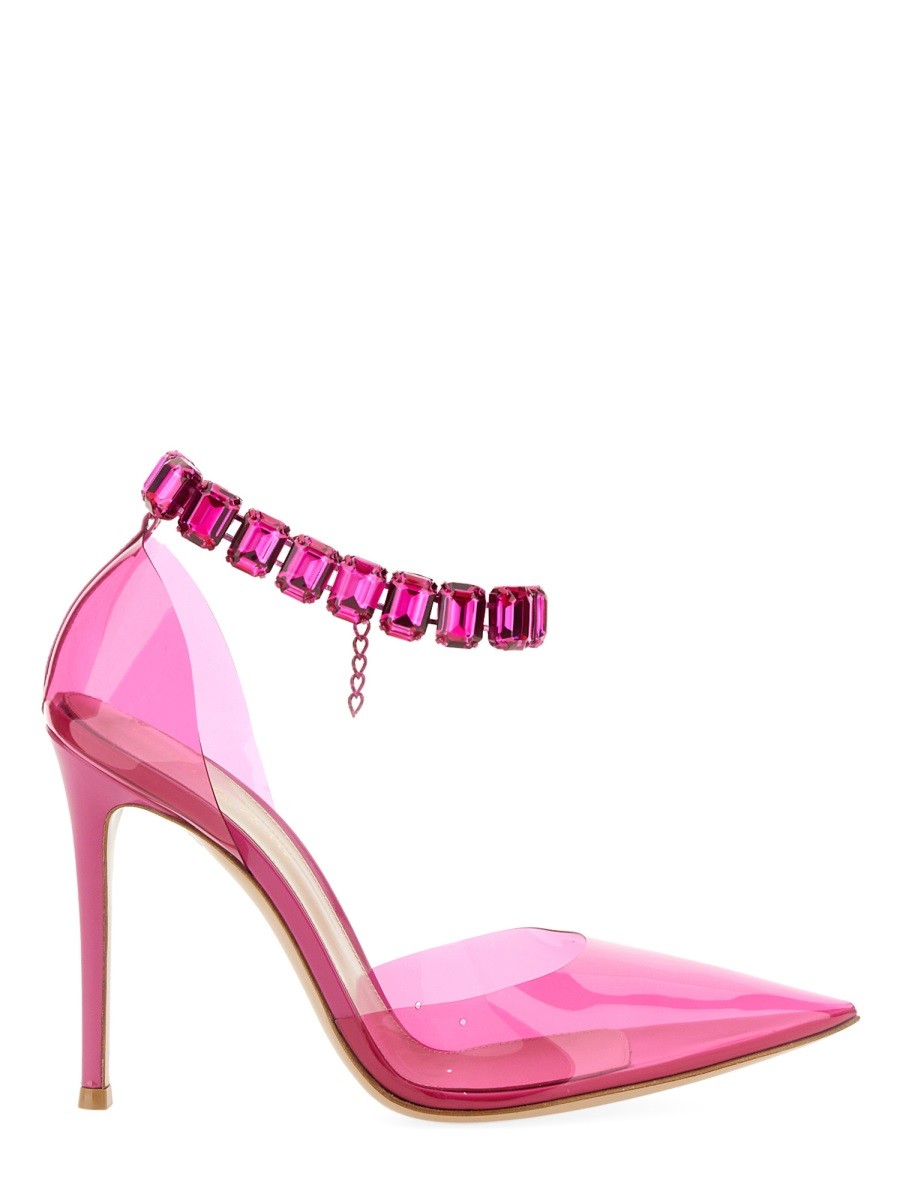 GIANVITO ROSSI SANDAL WITH CRYSTALS