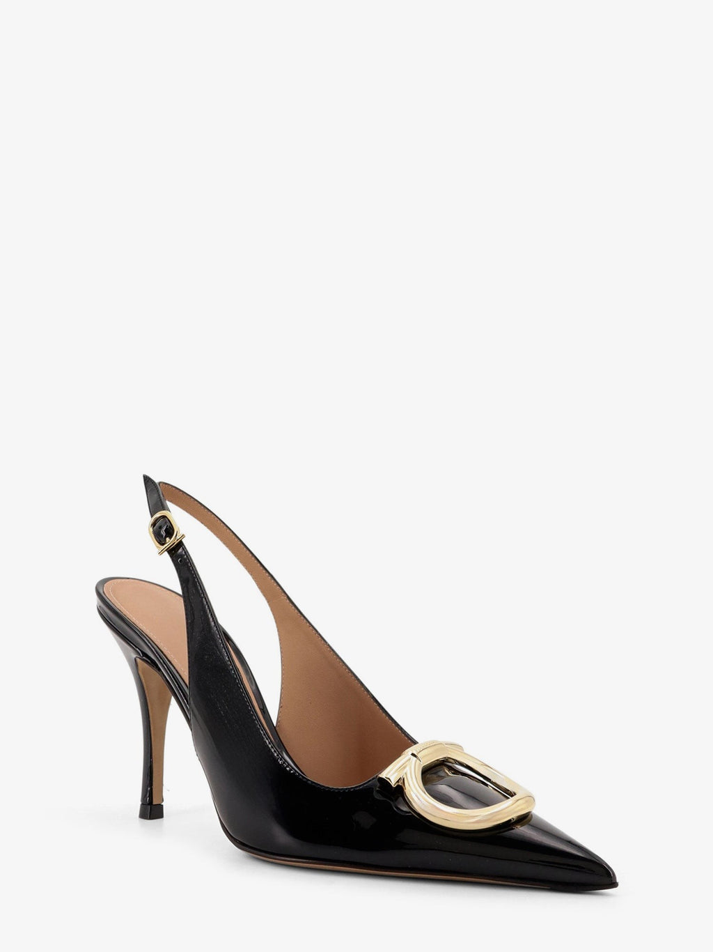 Ferragamo Sara patent leather slingback pumps