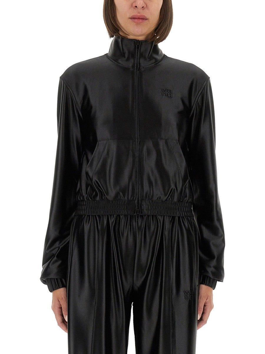 Alexander Wang SATIN FAILLE SWEATSHIRT