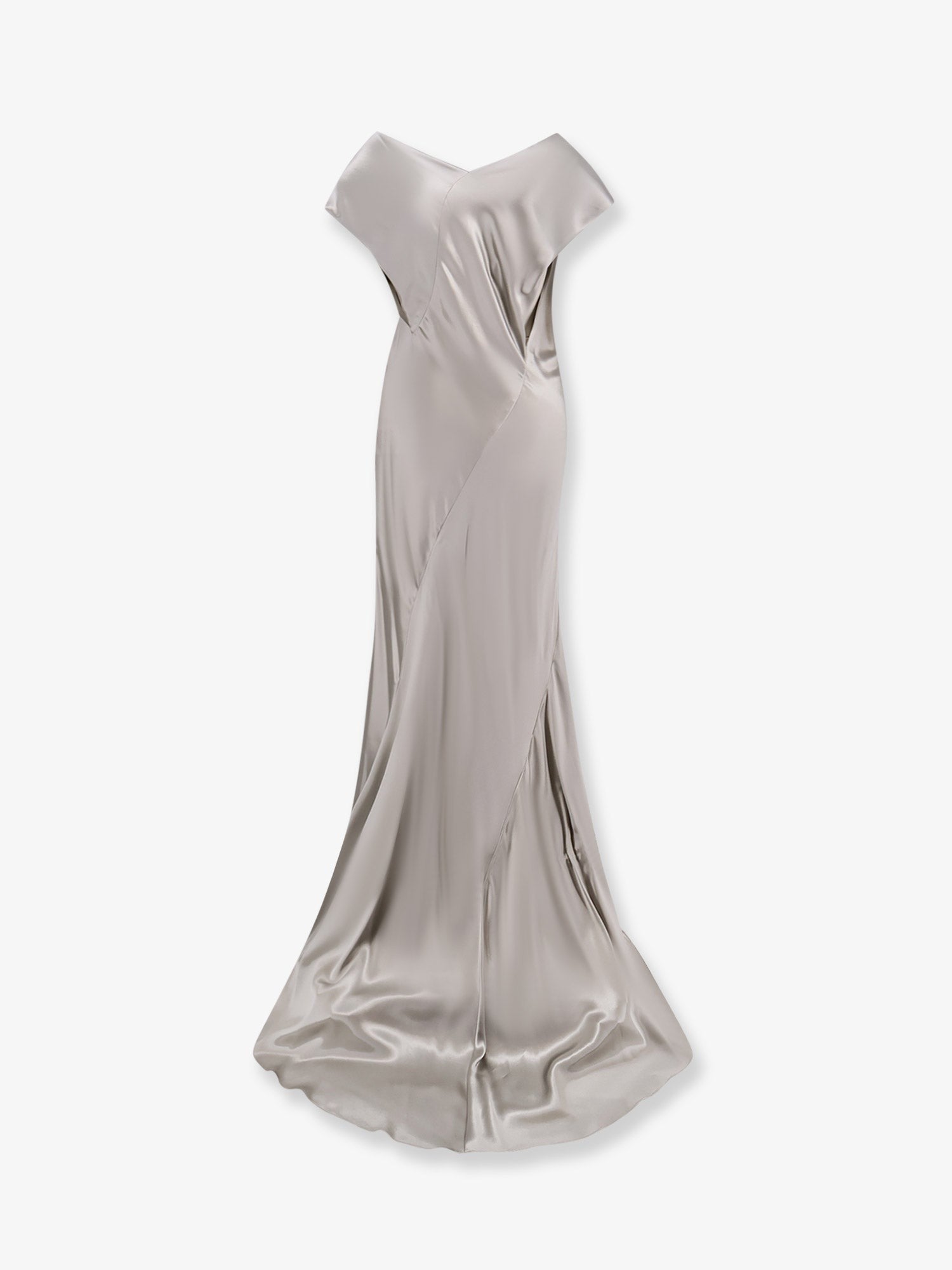 alberta ferretti Satin long dress