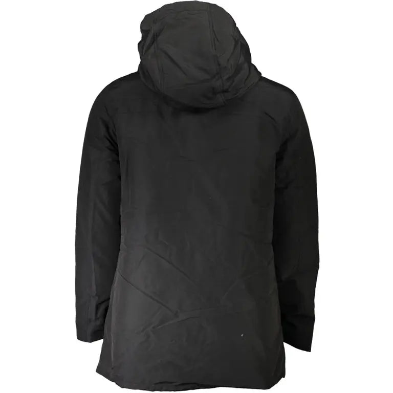 Woolrich Schwarzer Jacke mit Reißverschluss und Knöpfen