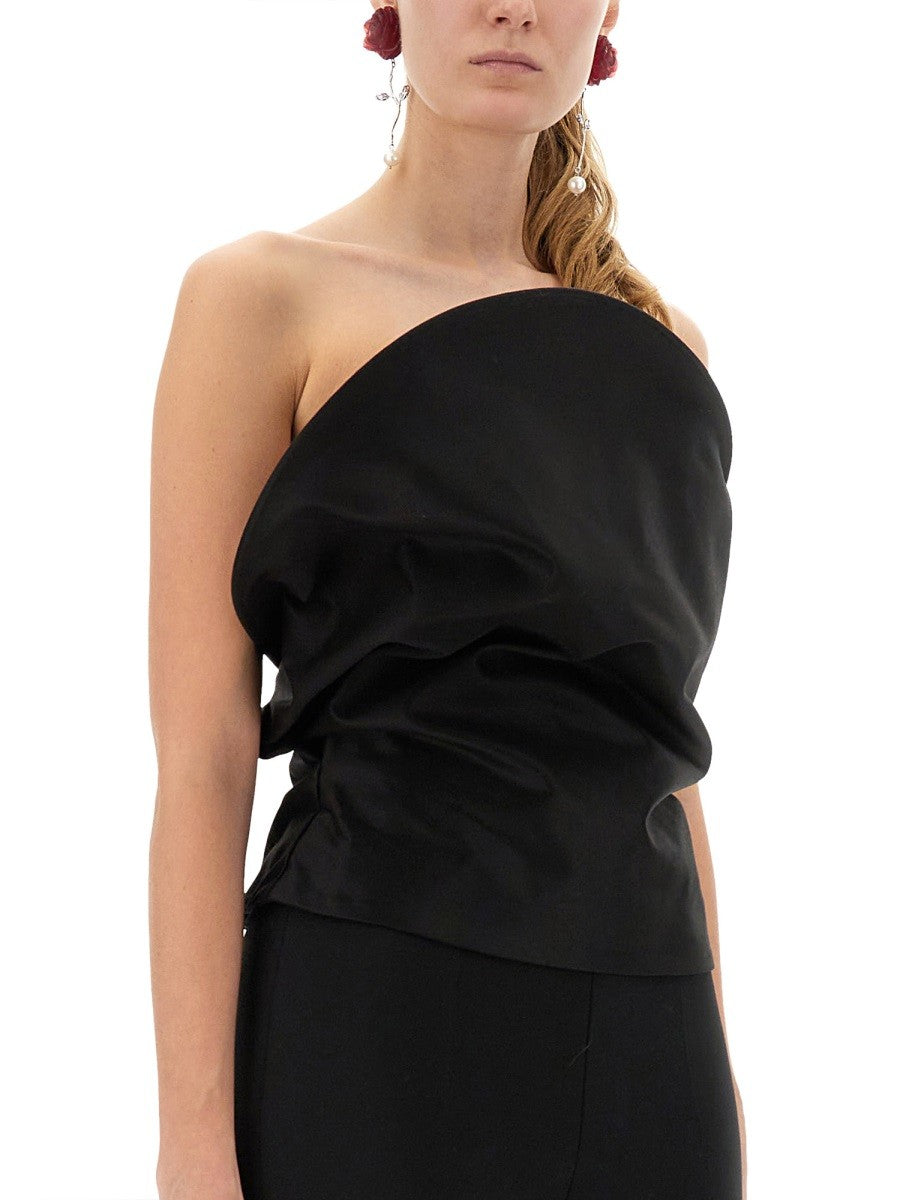 MAGDA BUTRYM SCULPTURAL BUSTIER TOP