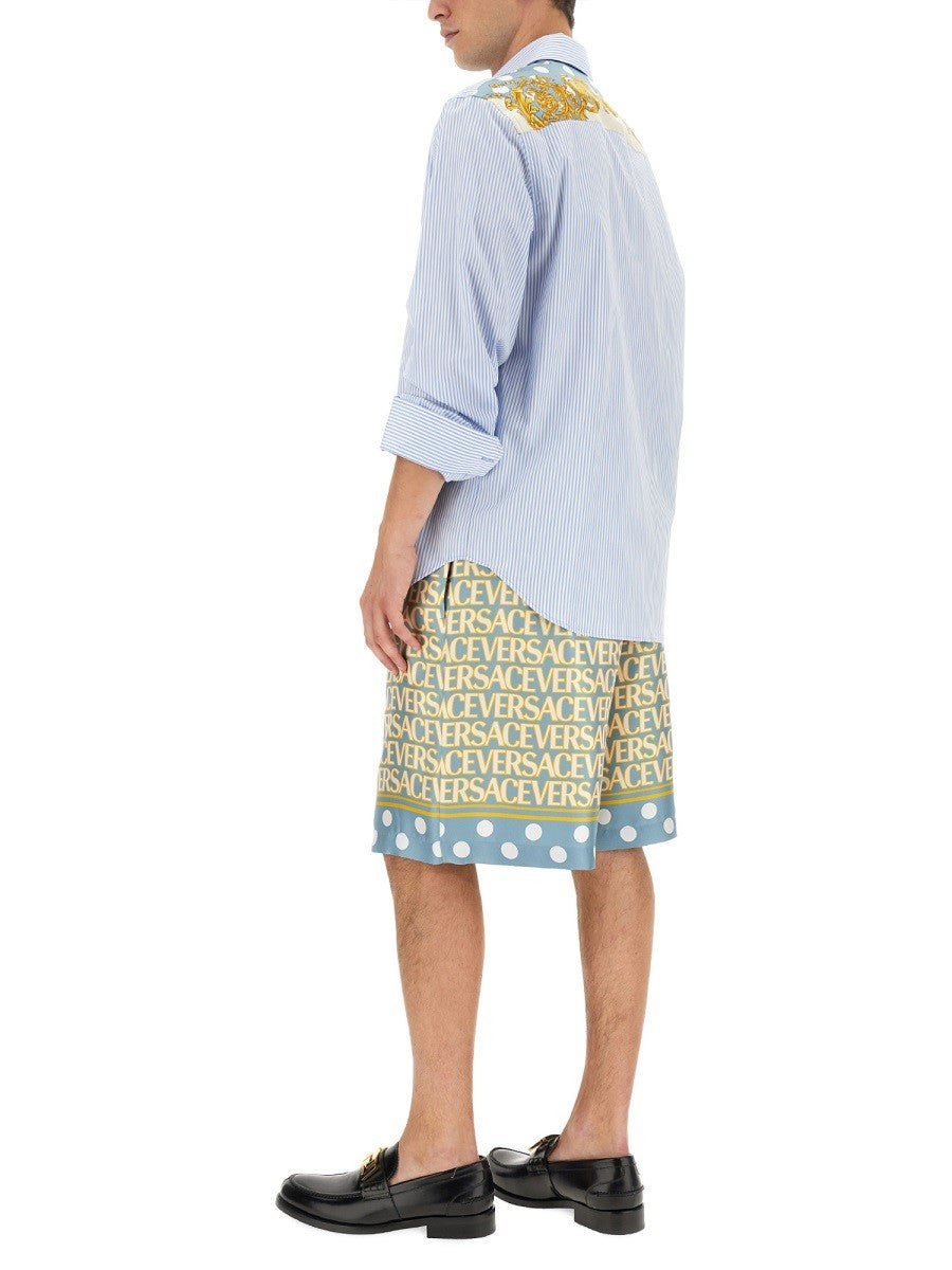 Versace SEASHELL BAROQUE STRIPED SHIRT