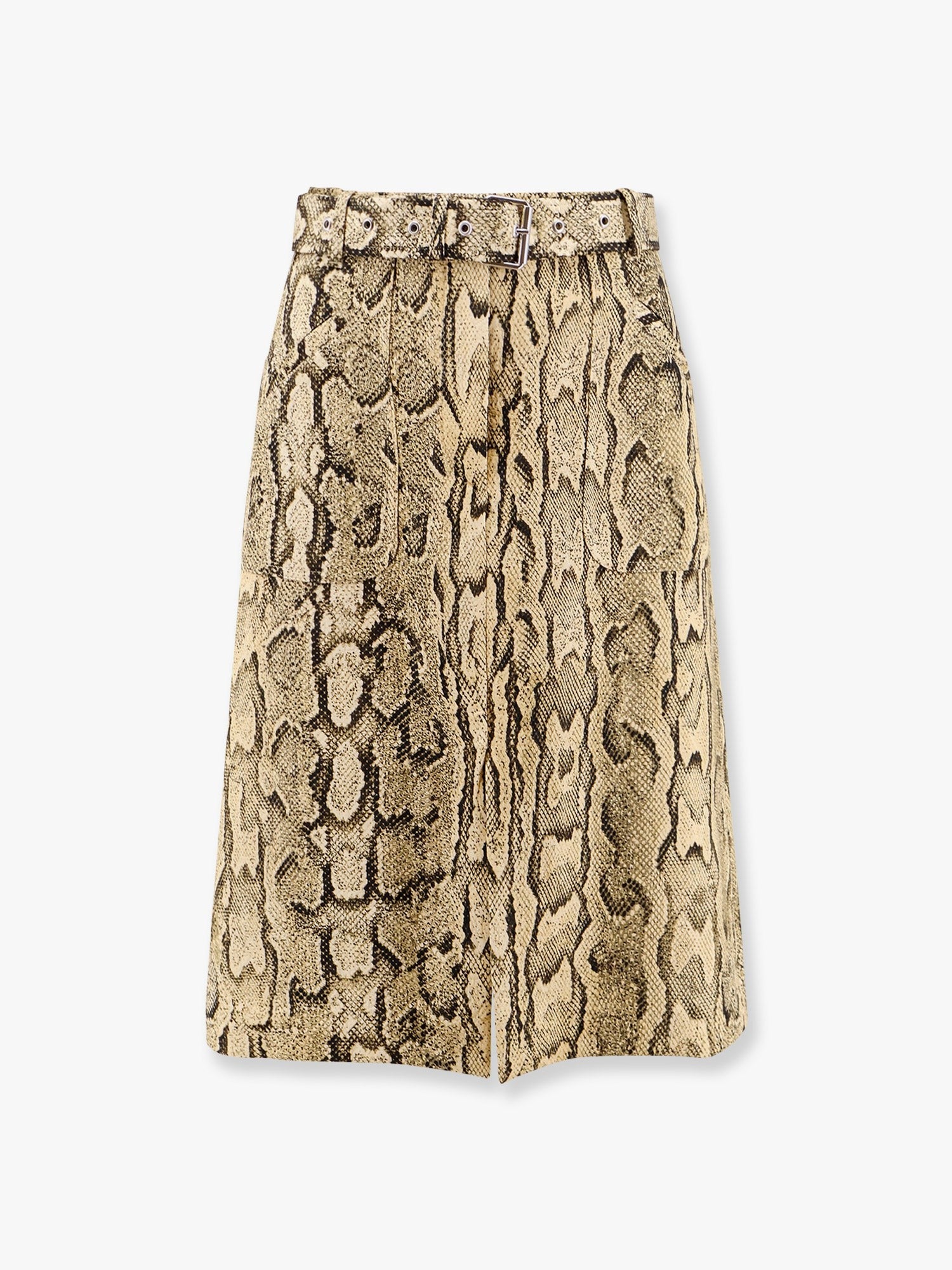 Dries Van Noten Sheraz viscose and cotton skirt with reptile print