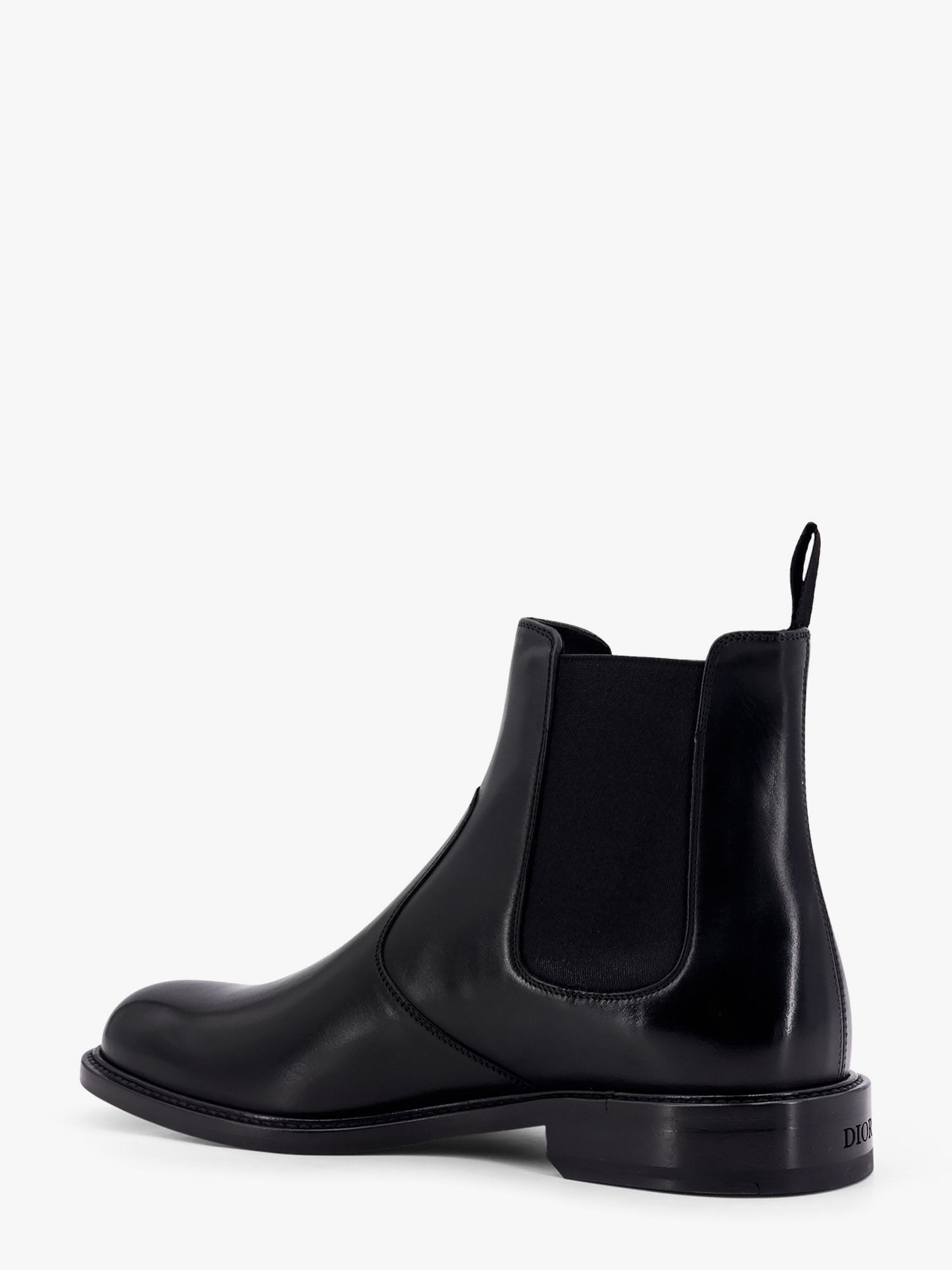 Dior Shiny leather boots with engraved logo on the side