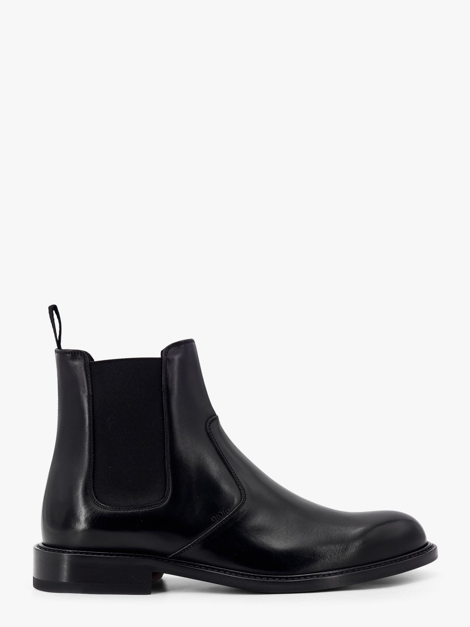 Dior Shiny leather boots with engraved logo on the side