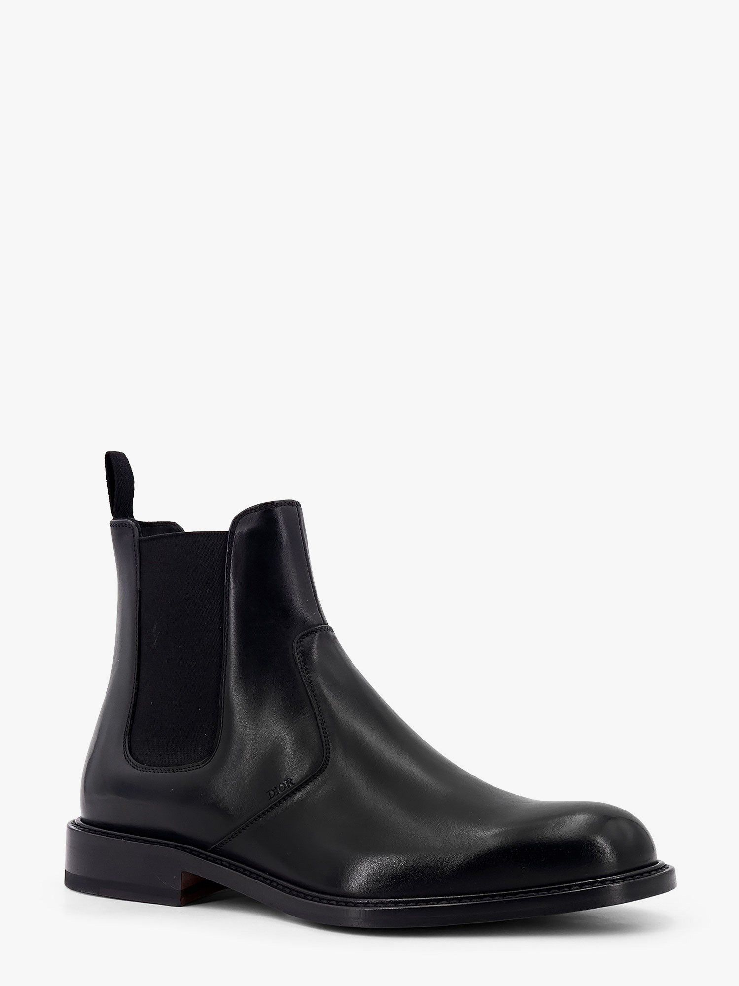 Dior Shiny leather boots with engraved logo on the side