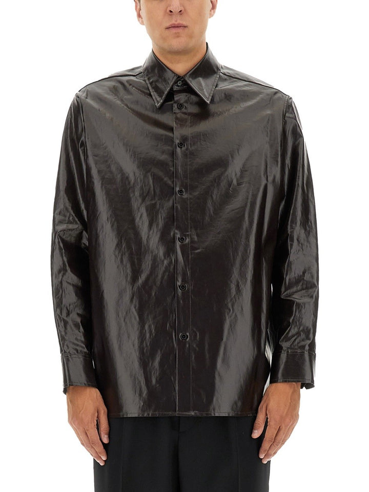 MM6 MAISON MARGIELA SHINY LINEN SHIRT