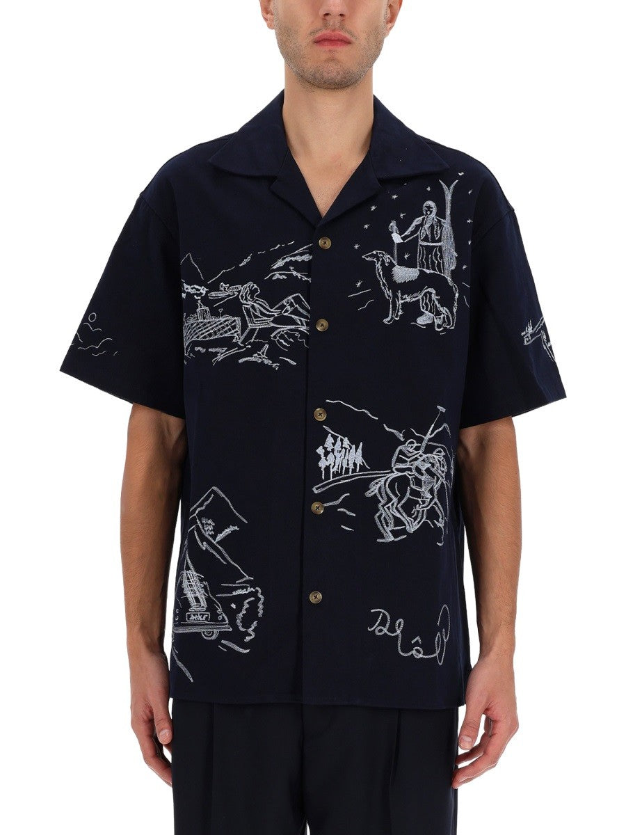 Drole De Monsieur SHIRT WITH EMBROIDERY