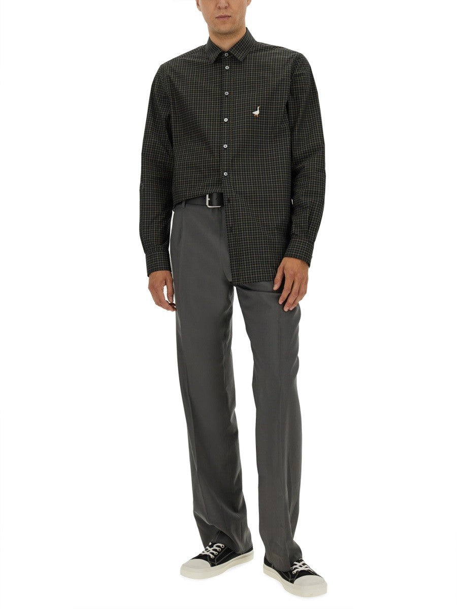 Moschino SHIRT WITH GOOSE EMBROIDERY