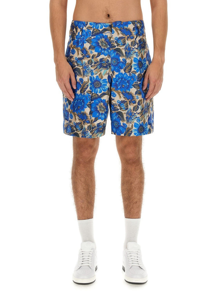Moschino SHORT ALL OVER BLUE FLOWER