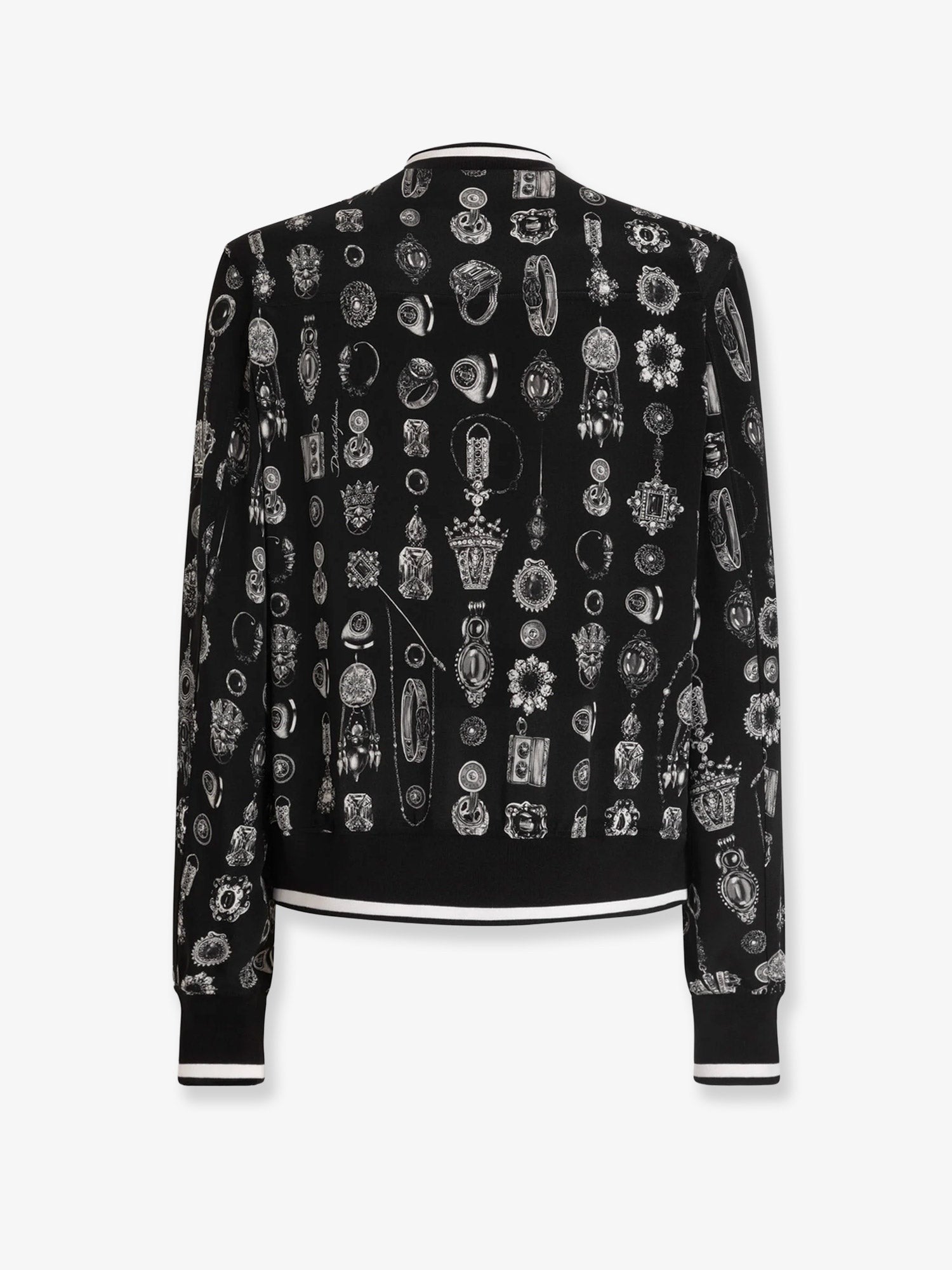 Dolce & Gabbana Silk bomber with icnic print