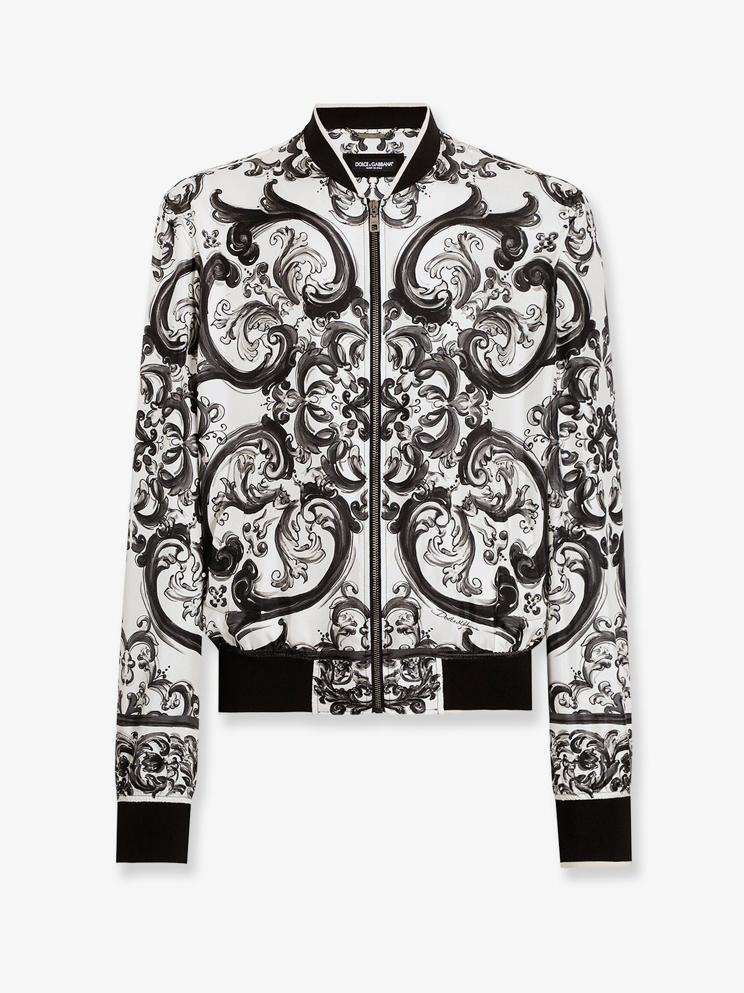 Dolce & Gabbana Silk jacket with Maiolica print