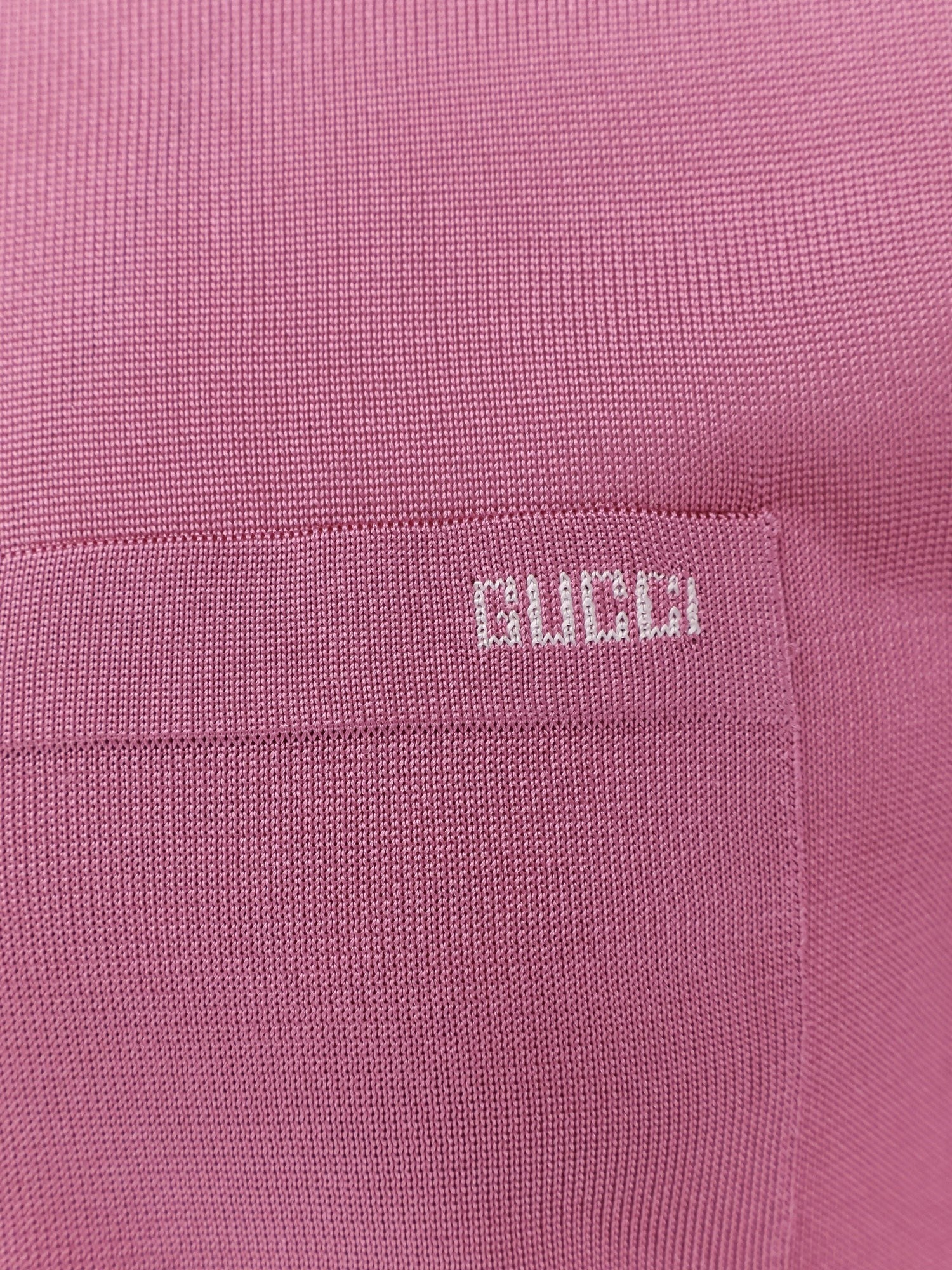 Gucci Silk polo shirt with lateral intarsia
