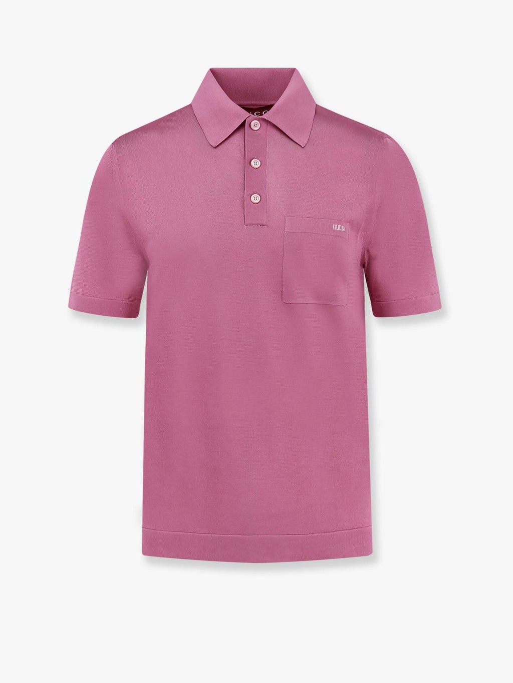 Gucci Silk polo shirt with lateral intarsia