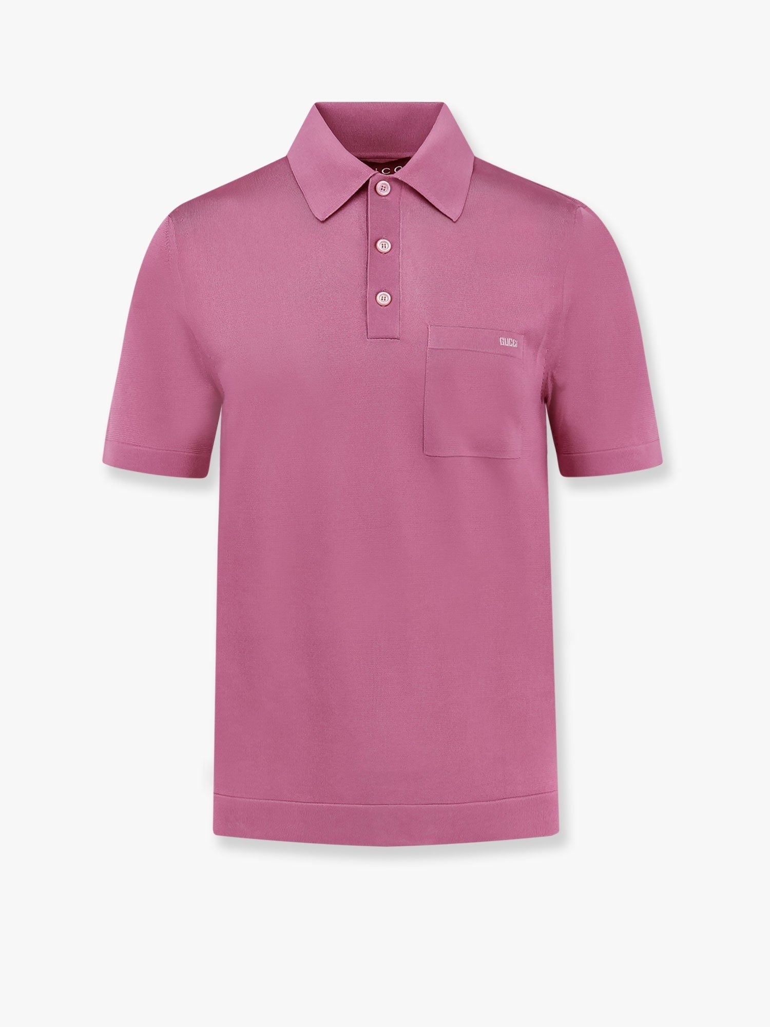 Gucci Silk polo shirt with lateral intarsia
