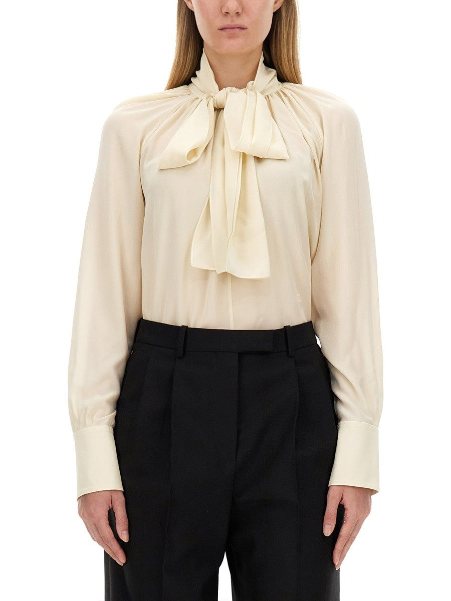 Givenchy SILK SHIRT WITH LAVALLIÉRE COLLAR
