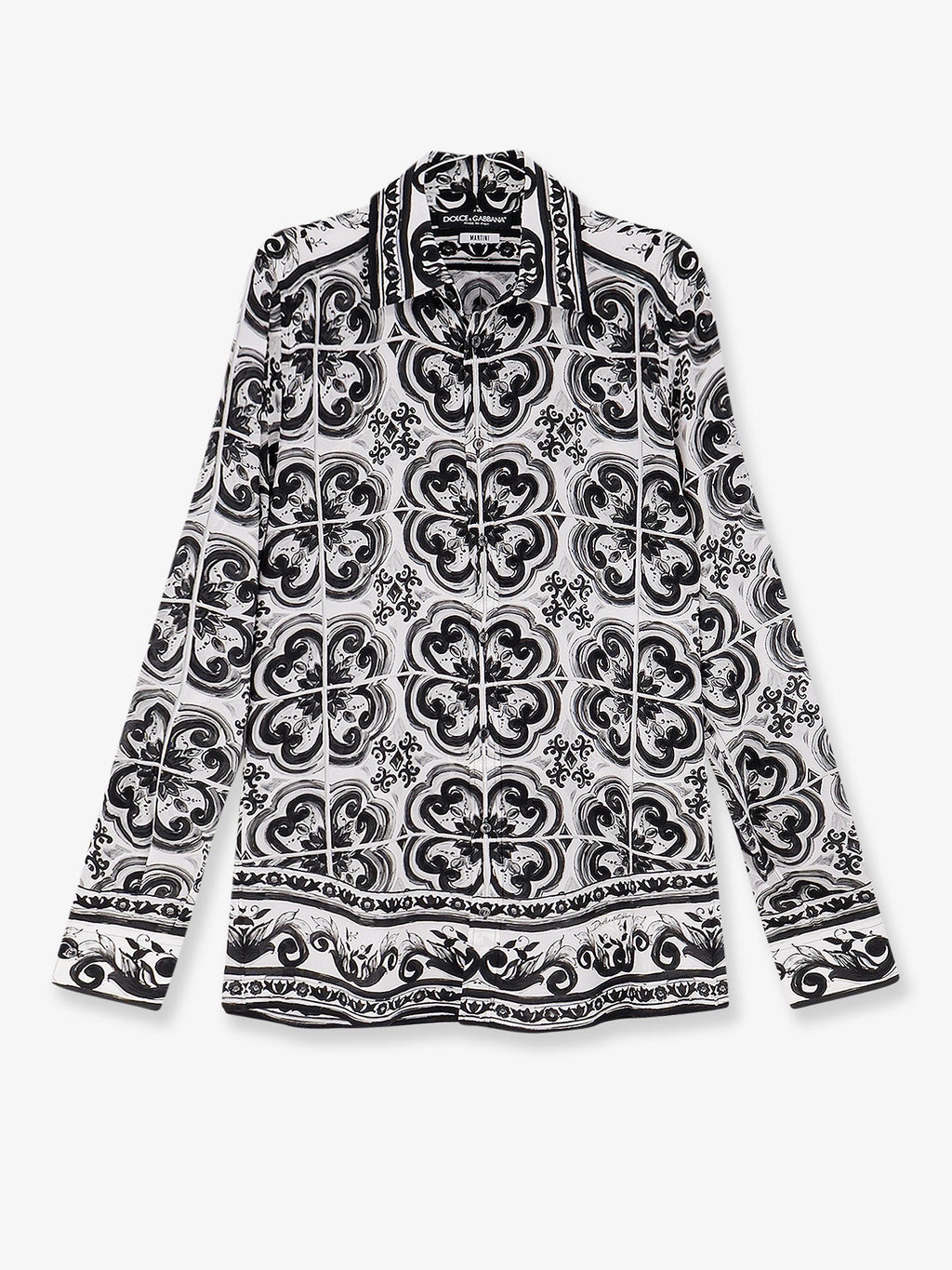 Dolce & Gabbana Silk shirt with Maiolica print